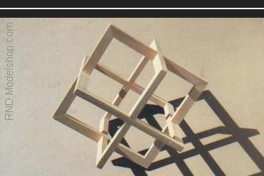 3 squares on 3 axis cube sculpture (12pc)