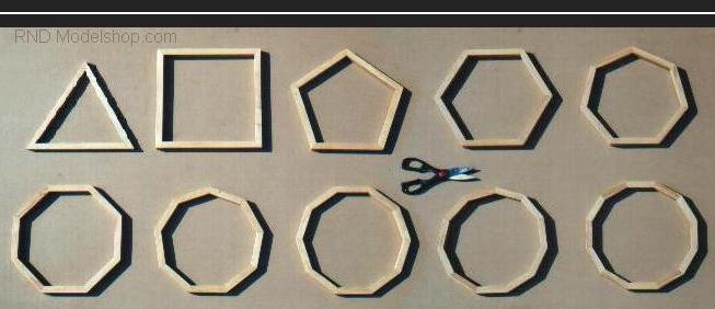 Assorted wood Polygon models for education and displays