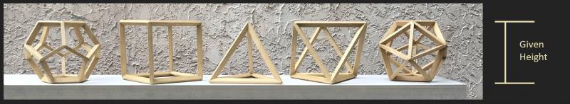 Heights of Geometric sculptures