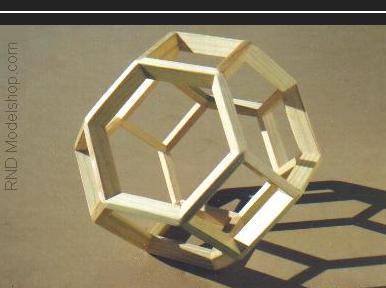 Truncated Octahedron wood model